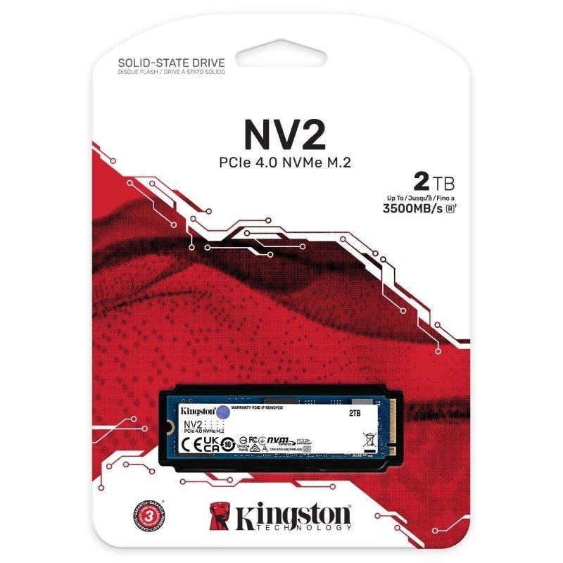 Disco SSD Kingston NV2 2TB/ M.2 2280 PCIe 4.0 NVMe