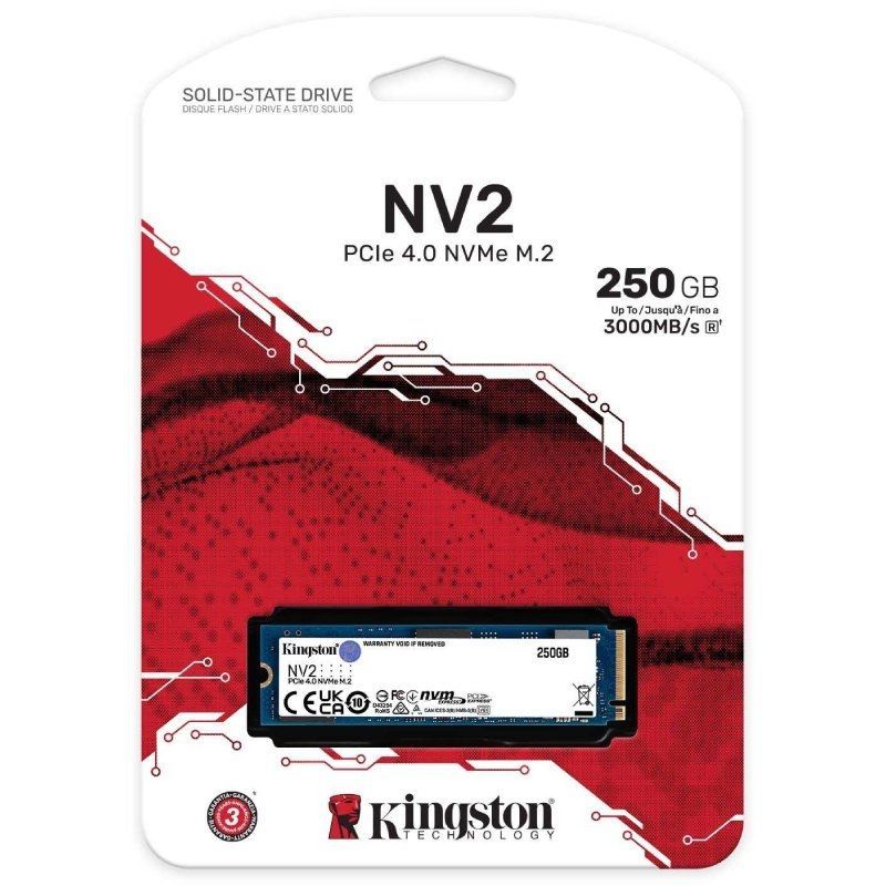 Disco SSD Kingston NV2 250GB/ M.2 2280 PCIe NVMe