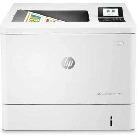 Impresora Láser Color HP LaserJet Enterprise M554DN Reacondicionada Dúplex/ Blanca