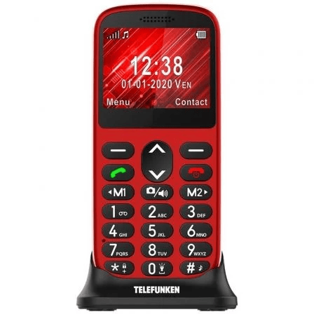 Teléfono Móvil Telefunken S420 Reacondicionado para Personas Mayores/ Rojo TFK-REA-S420