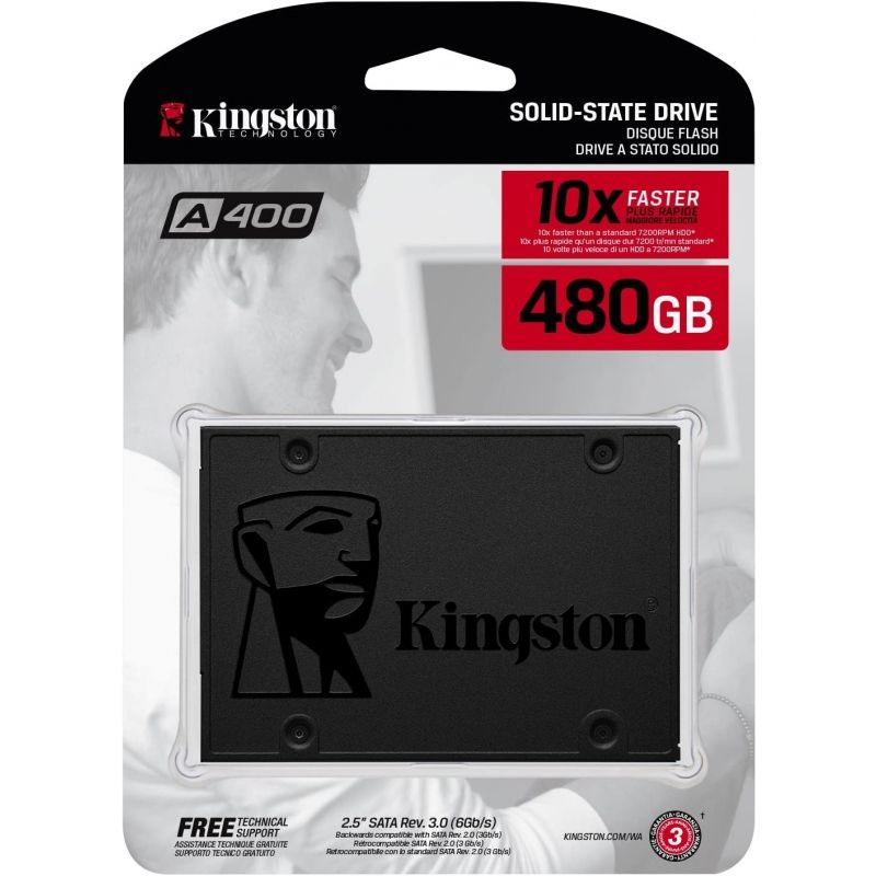 Disco SSD Kingston A400 480GB/ SATA III SA400S37/480G